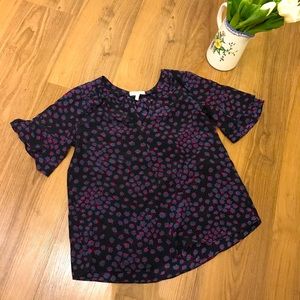 Rebecca Taylor neon floral print top size 2